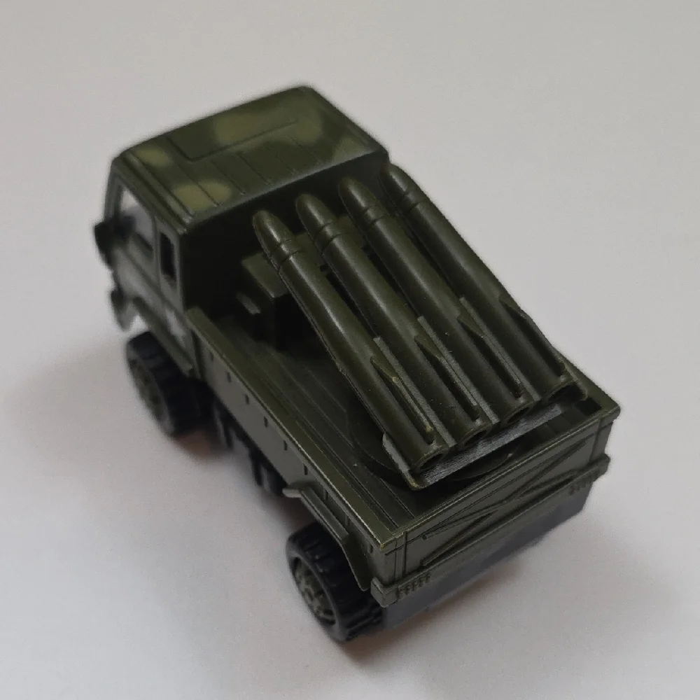 Soma Mighty Wheels die-cast/plastic US Army surface-to-air missile toy truck